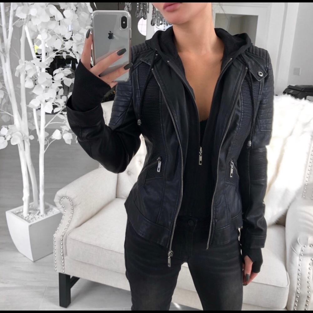 Black moto jacket